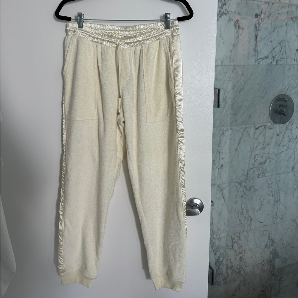 ATM Ivory Terry Joggers size M NWT